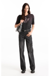 Ocean Elastic (Gisele Patte d Eph) Cargo Lav. Black C/3d e Jato