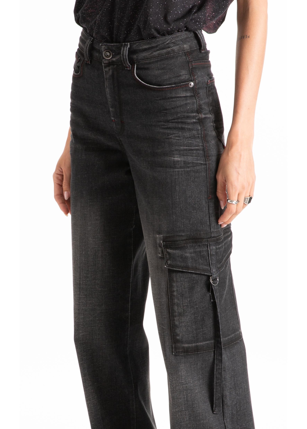 Ocean Elastic (Gisele Patte d Eph) Cargo Lav. Black C/3d e Jato