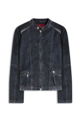 Ocean Elastic (Jaqueta) Zíper Lav.Black Com Resina