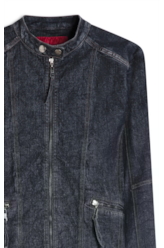 Ocean Elastic (Jaqueta) Zíper Lav.Black Com Resina