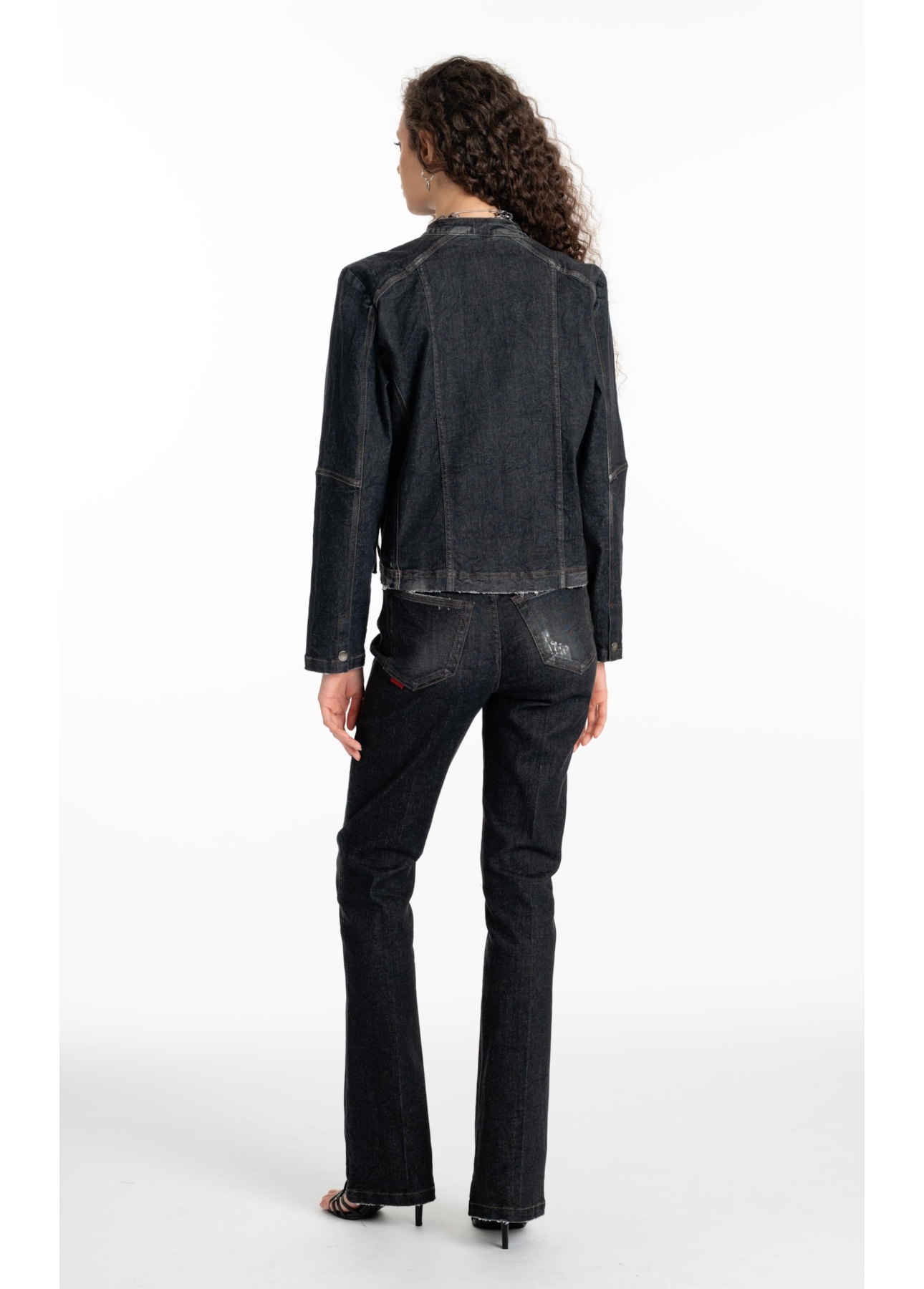 Ocean Elastic (Jaqueta) Zíper Lav.Black Com Resina