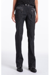 Ocean Elastic (Low Rise Bootcut) Zíper Lav.Black Com Resina