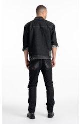 Ocean Elastic (Slim) Cargo Lav.Black Com Resina