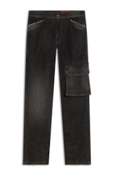 Ocean Elastic (Slim) Cargo Lav.Black Com Resina