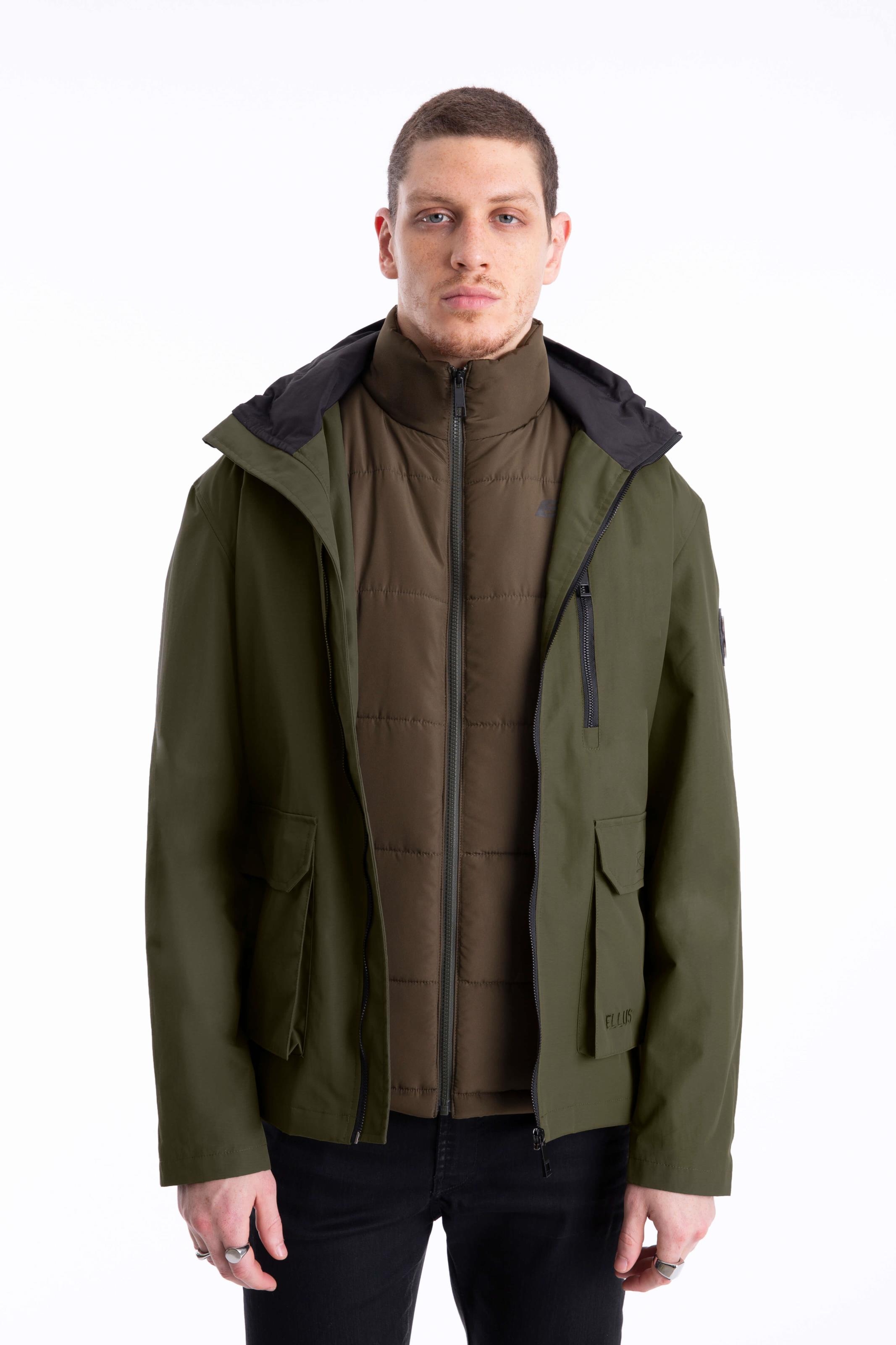 Parka Ribbon Pocket Verde Militar