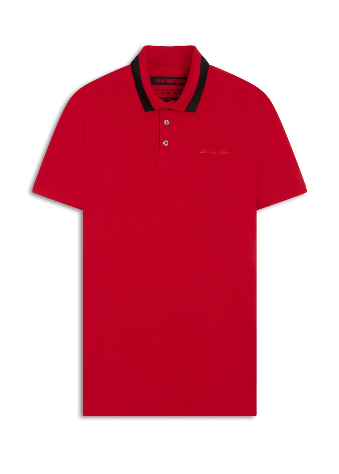 Piquet Classic Bicolor Rib Mc Vermelho