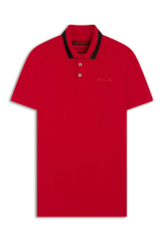 Piquet Classic Bicolor Rib Mc Vermelho