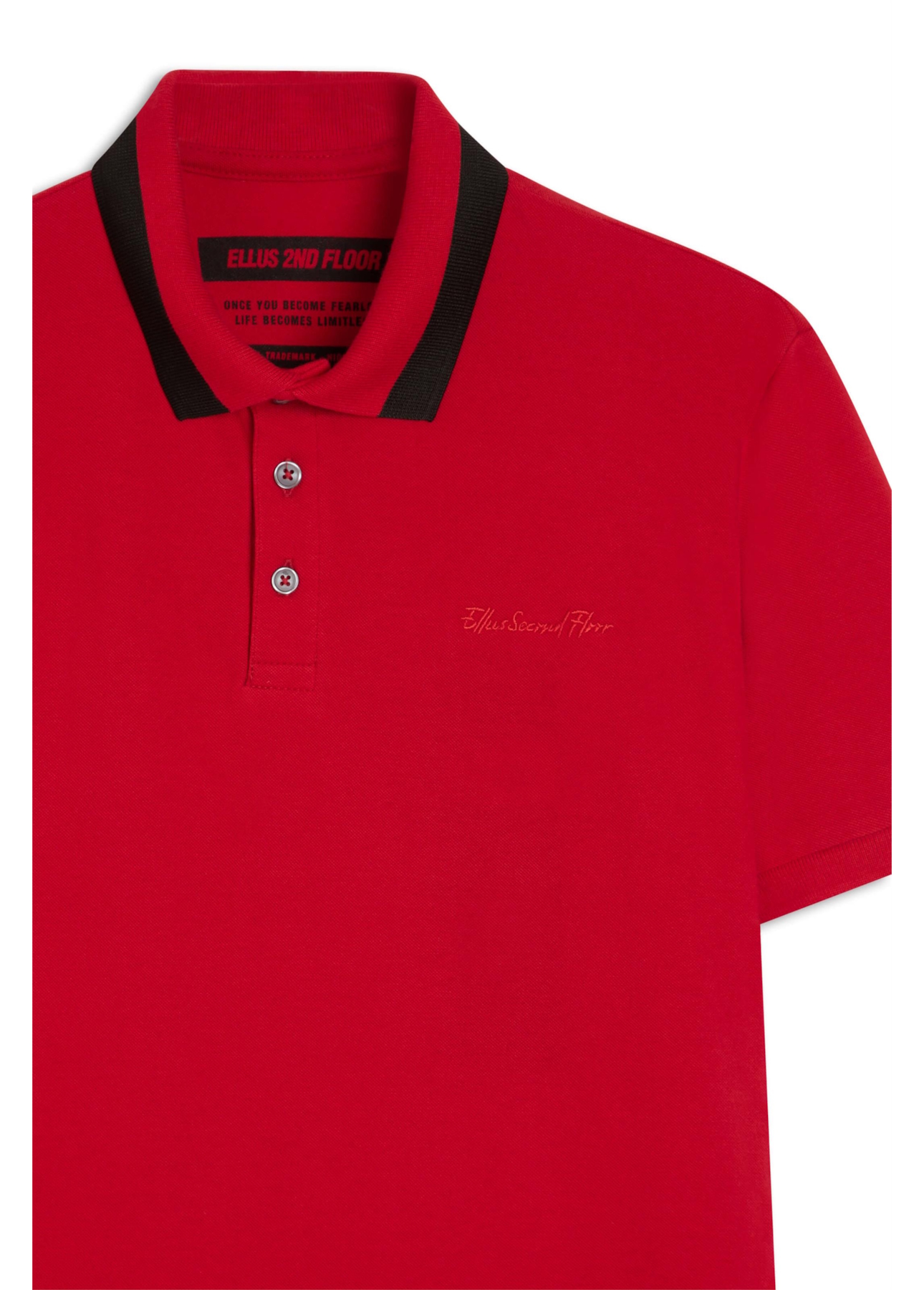 Piquet Classic Bicolor Rib Mc Vermelho