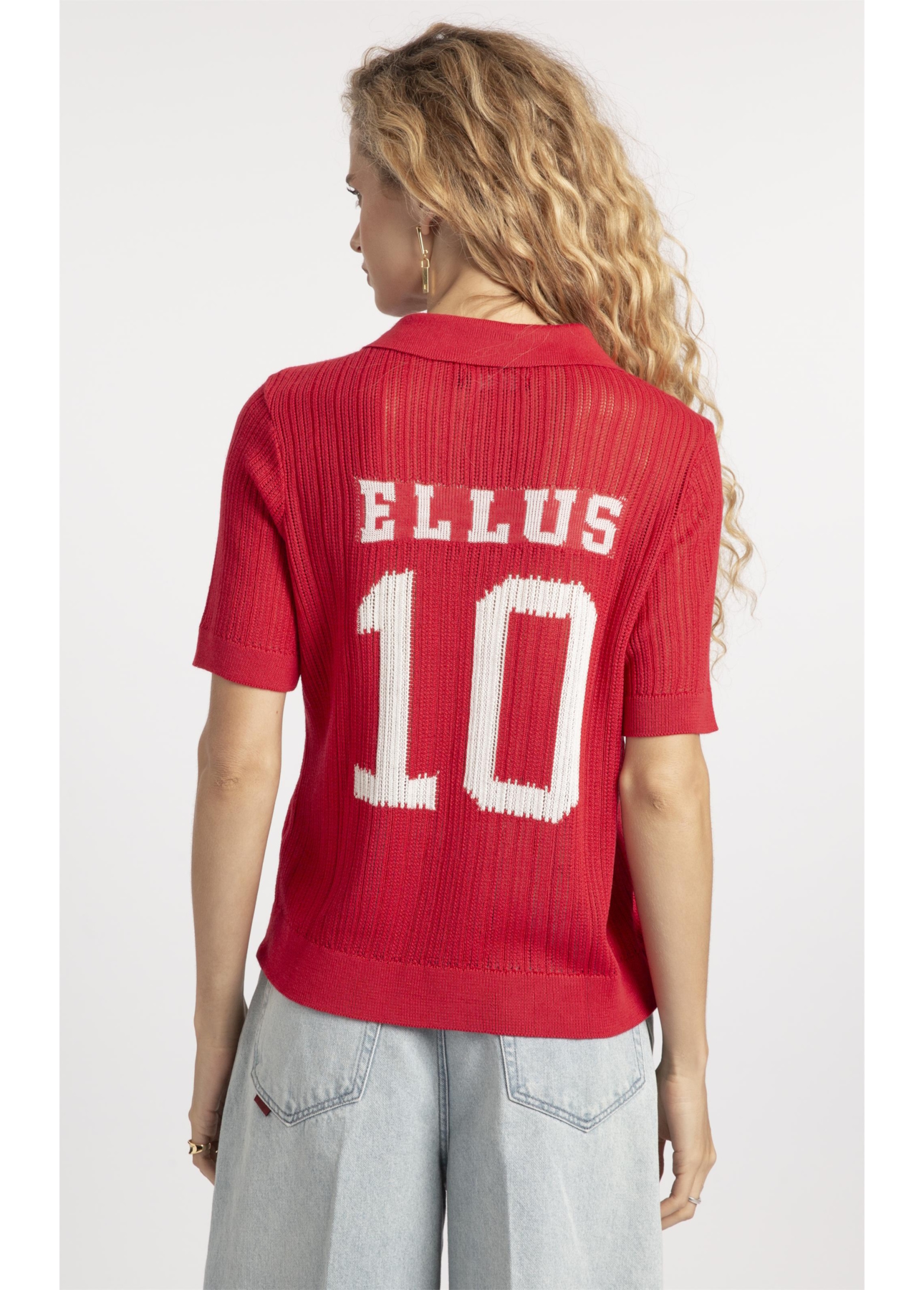 Polo Basic Knit College Vermelho