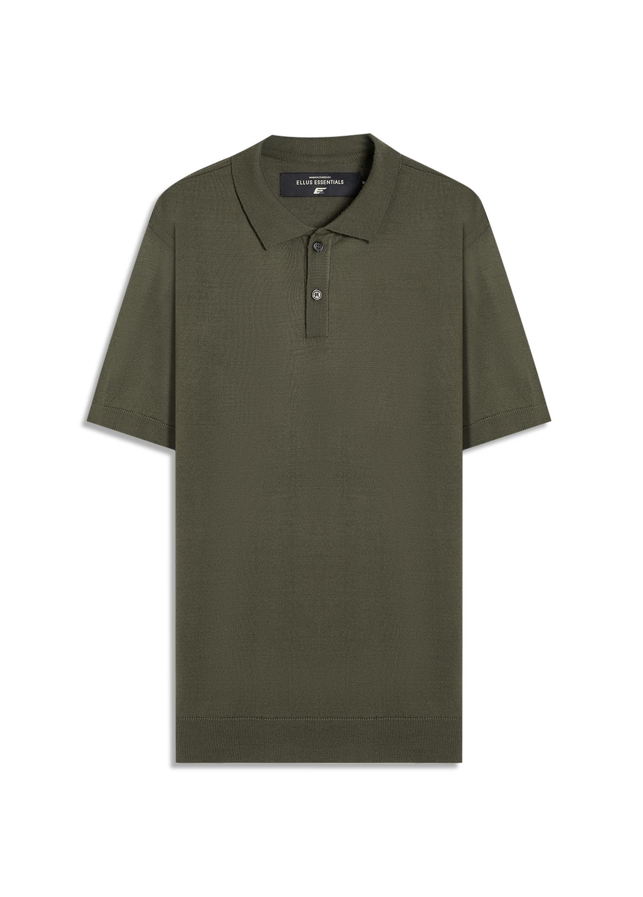 Polo Basic Knit Jersey Verde Militar