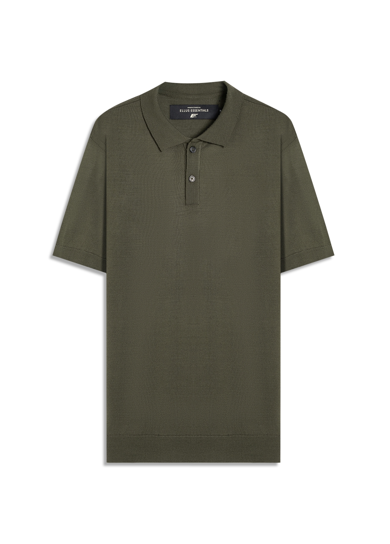 Polo Basic Knit Jersey Verde Militar