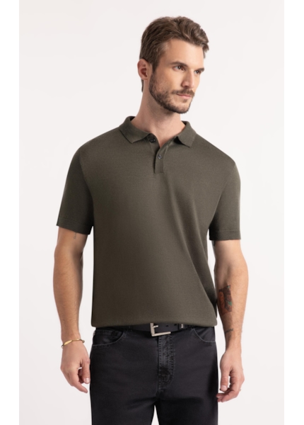 Polo Basic Knit Jersey Verde Militar