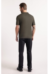 Polo Basic Knit Jersey Verde Militar