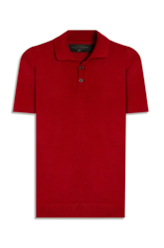 Polo Basic Knit Jersey Vermelho
