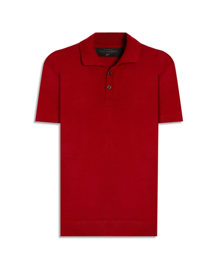 Polo Basic Knit Jersey Vermelho