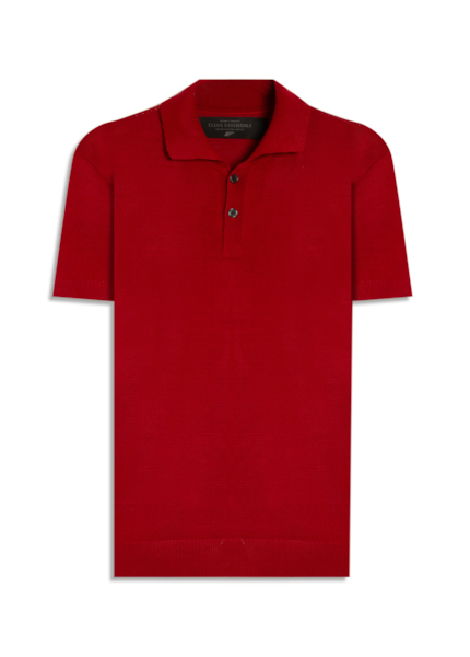 Polo Basic Knit Jersey Vermelho