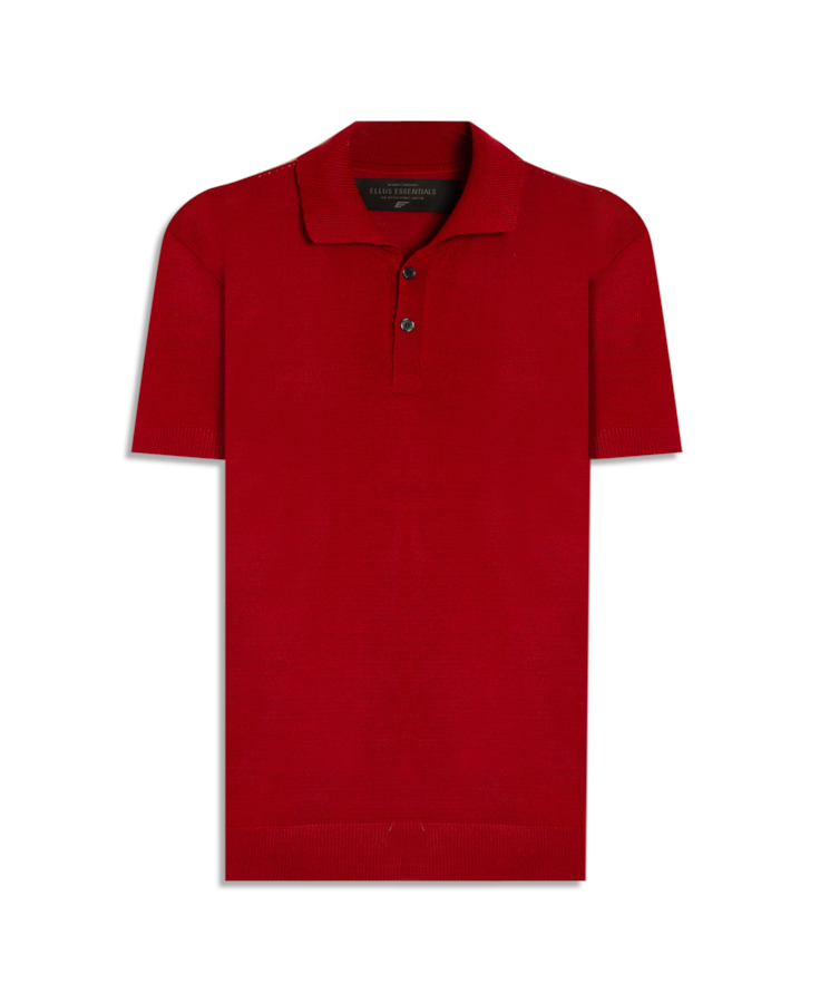 Polo Basic Knit Jersey Vermelho