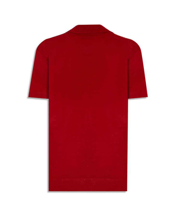 Polo Basic Knit Jersey Vermelho