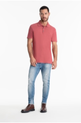 Polo Cotton E-Fine Easa Classic Goiaba