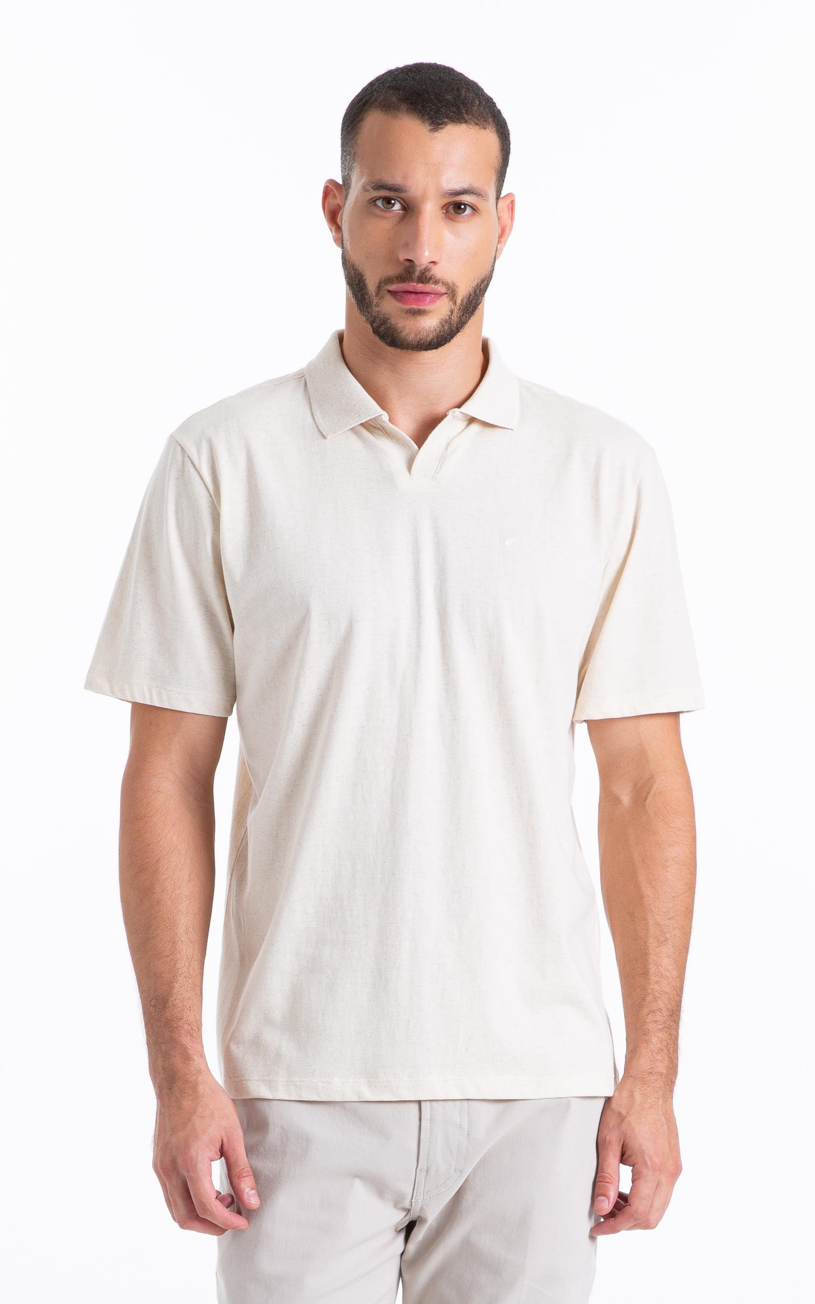 T-Shirt Cotton Fine Linen Ellus Classic Mc Natural