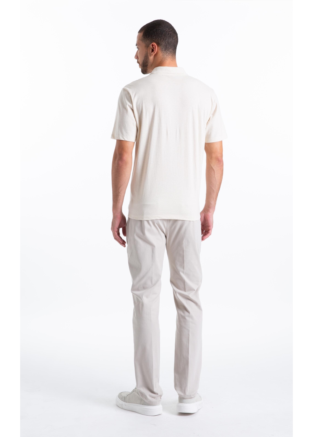 Polo Cotton Fine Easa Ellus Classic Mc Natural