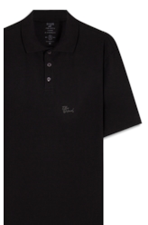 Polo Cotton Fine Ellus Tag Classic Mc Preto