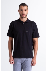 Polo Cotton Fine Ellus Tag Classic Mc Preto