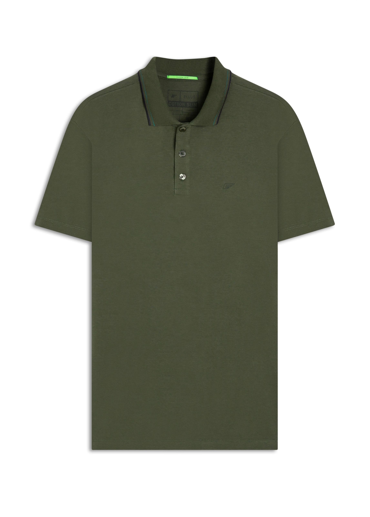 Polo Cotton Slim Easa Classic Verde Militar