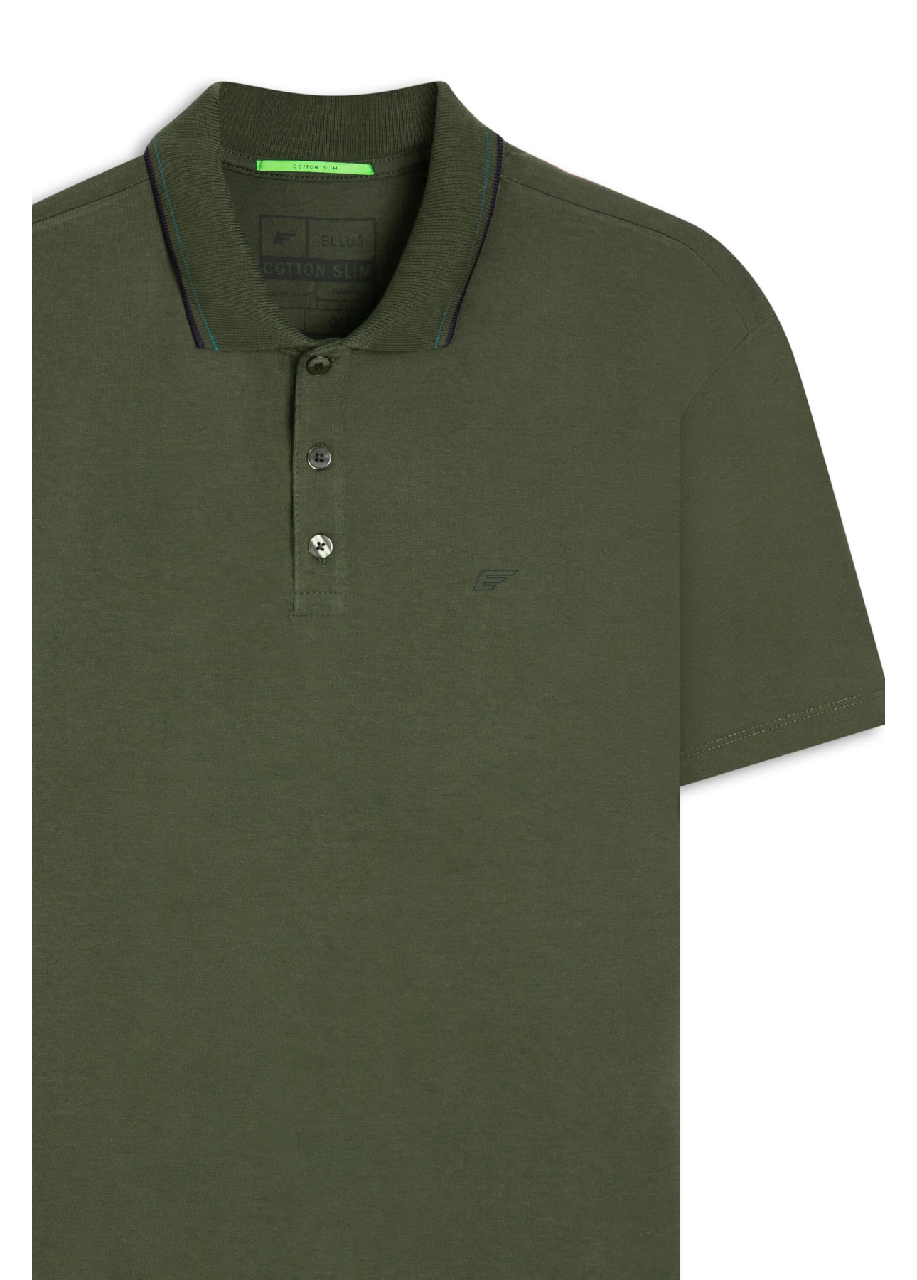 Polo Cotton Slim Easa Classic Verde Militar
