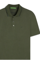 Polo Cotton Slim Easa Classic Verde Militar
