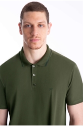 Polo Cotton Slim Easa Classic Verde Militar