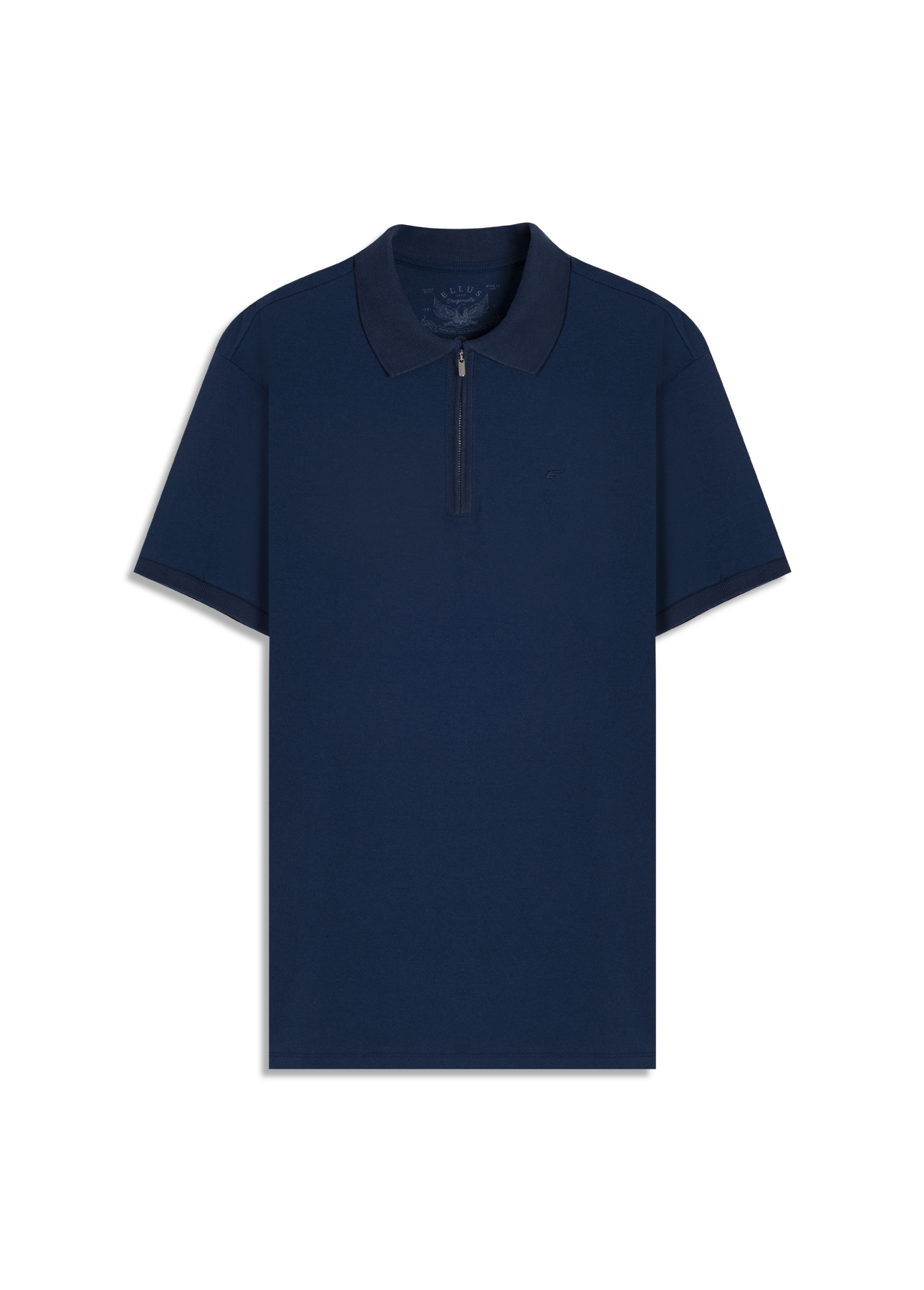 Polo  Easa Friso Slim Marinho