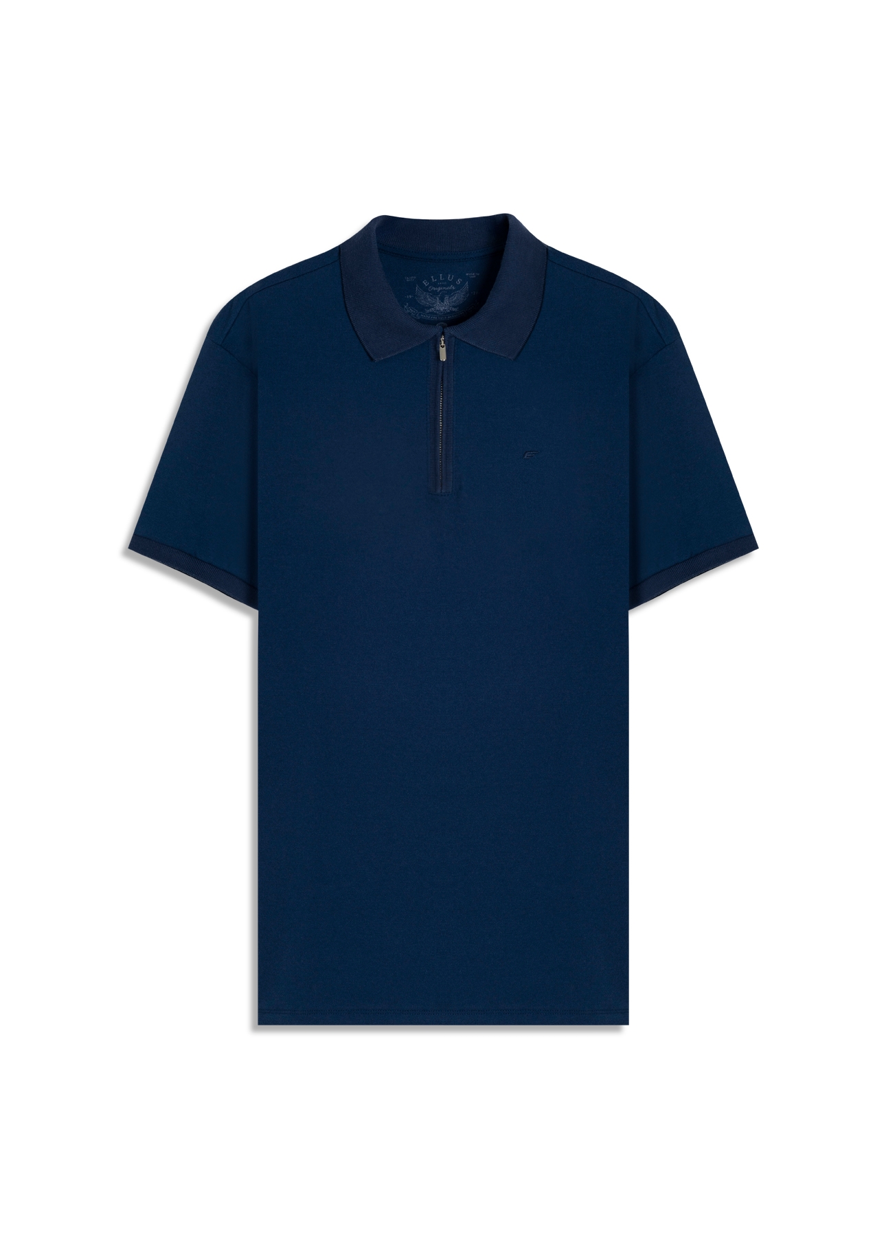 Polo  Easa Friso Slim Marinho