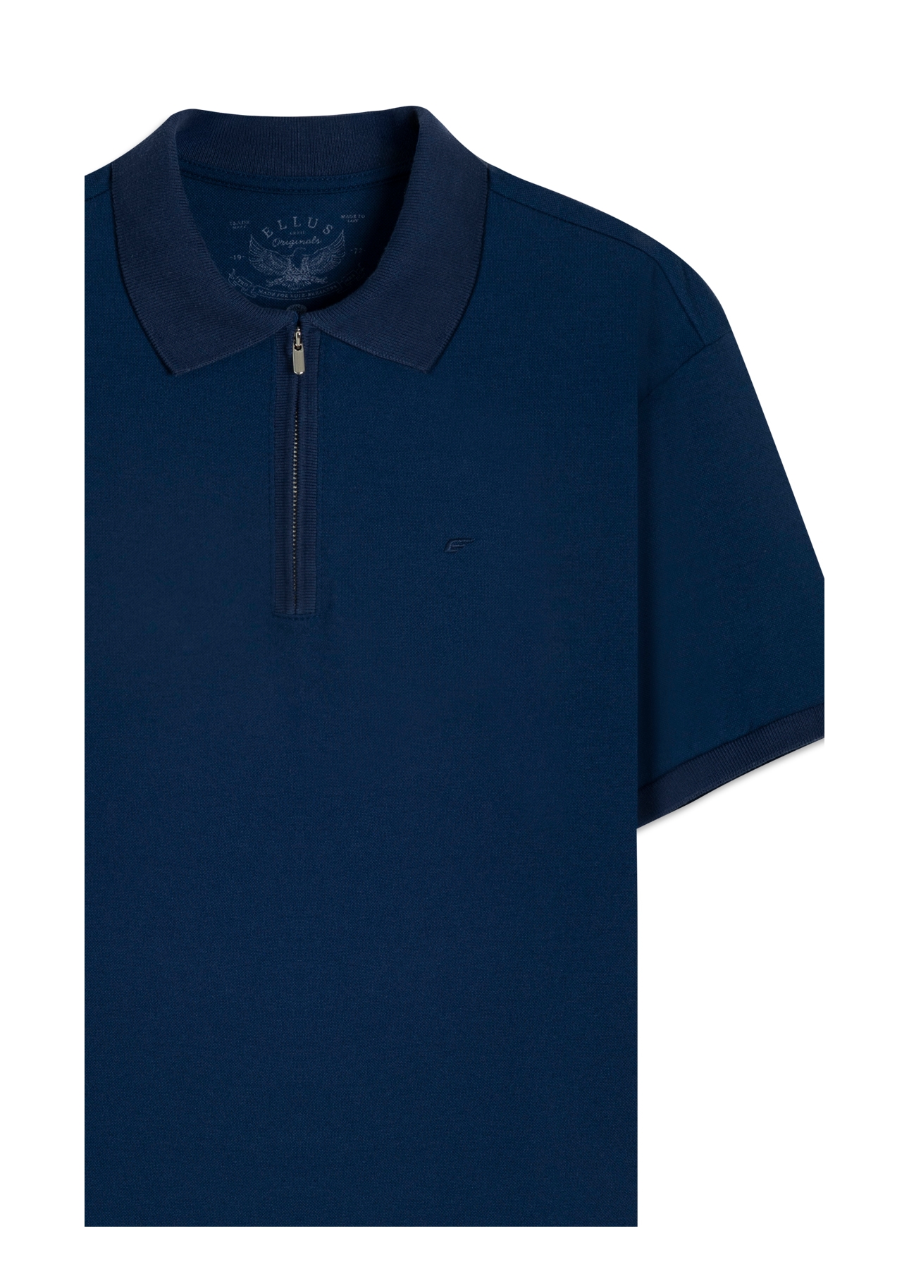 Polo  Easa Friso Slim Marinho