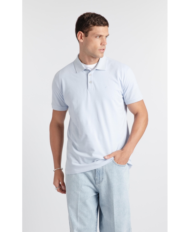 Polo Easa Piquet Azul Claro