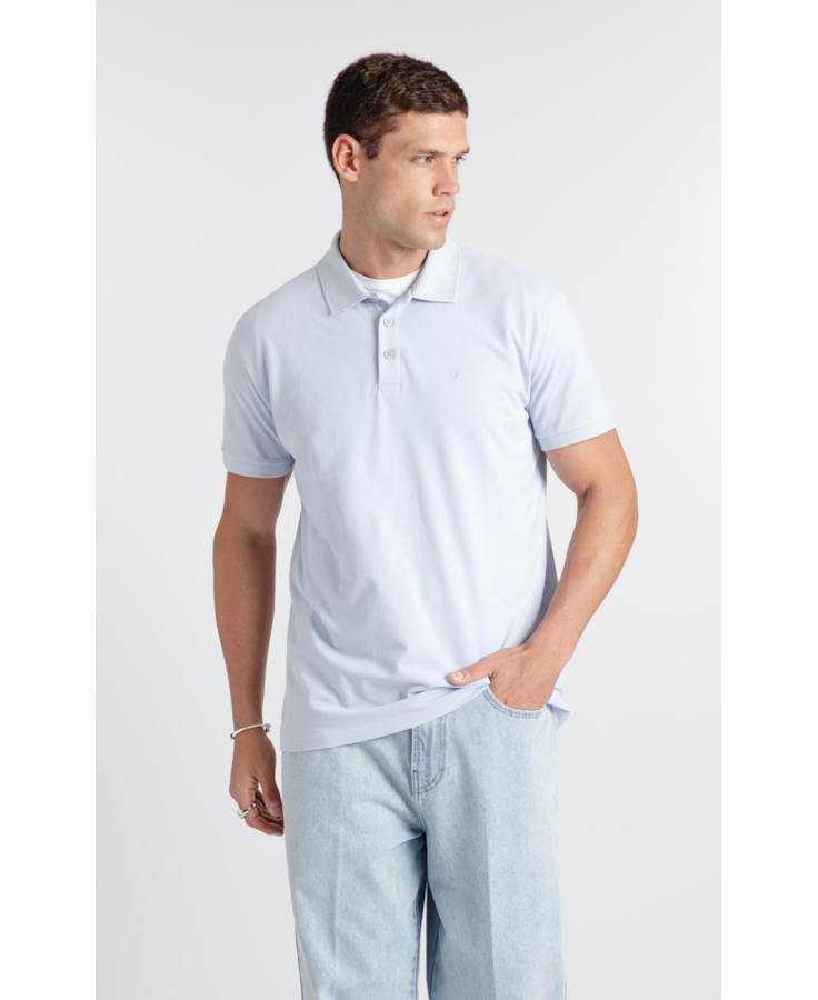 Polo Easa Piquet Classic Azul Claro
