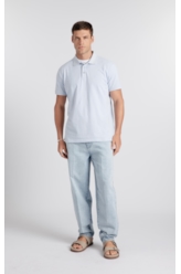 Polo Easa Piquet Classic Azul Claro