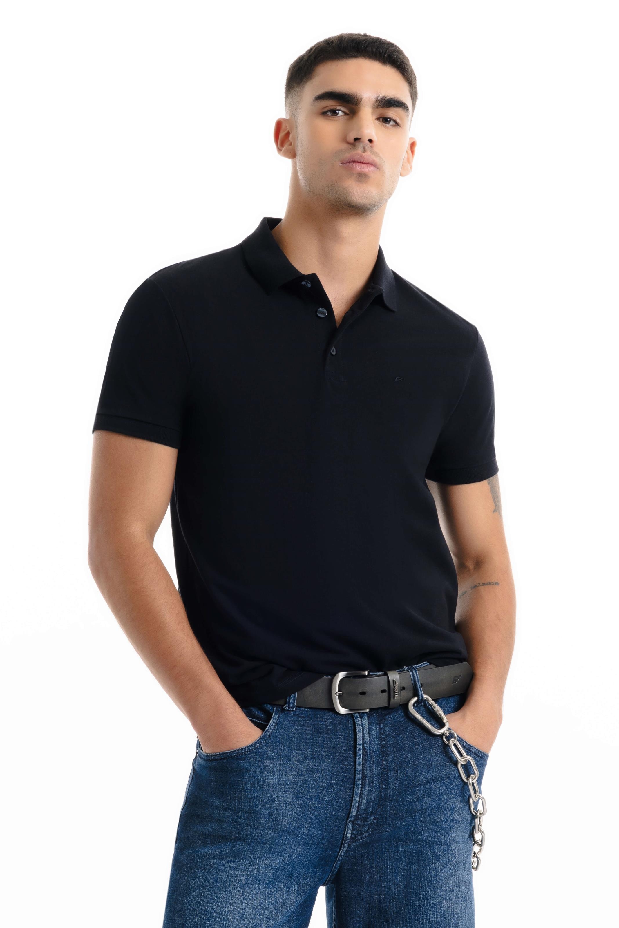 Polo Easa Piquet Classic Preto