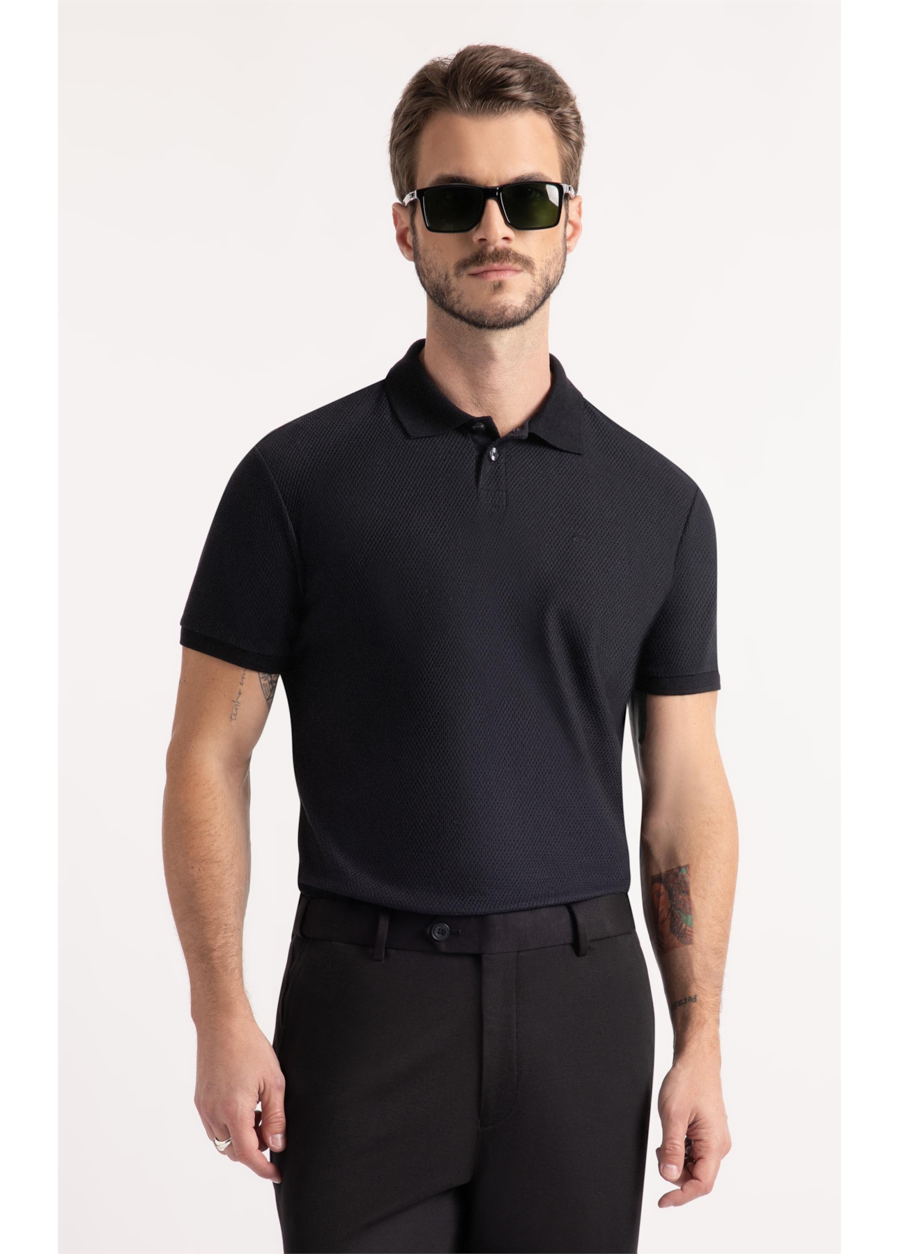 Polo Favo Ellus Originals Preto