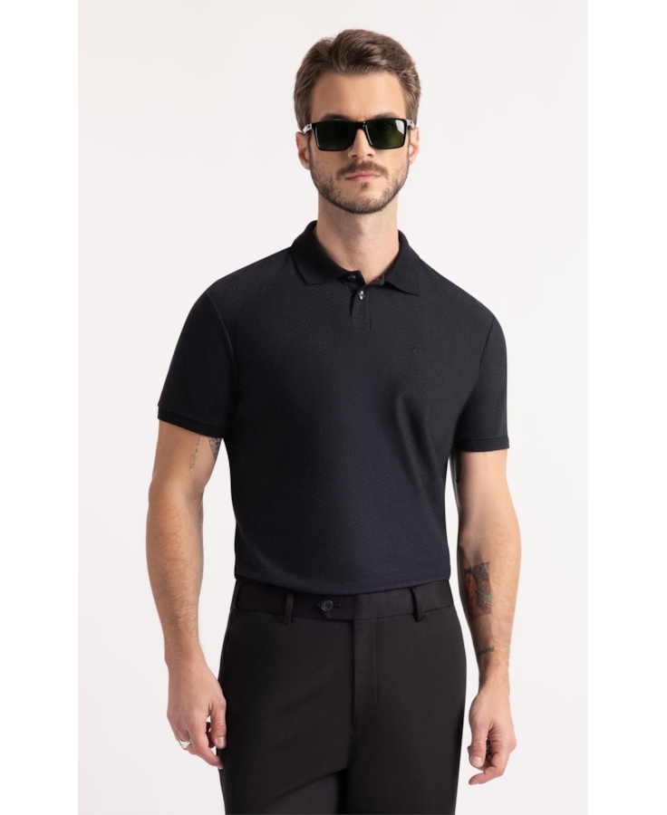 Polo Favo Ellus Originals Preto