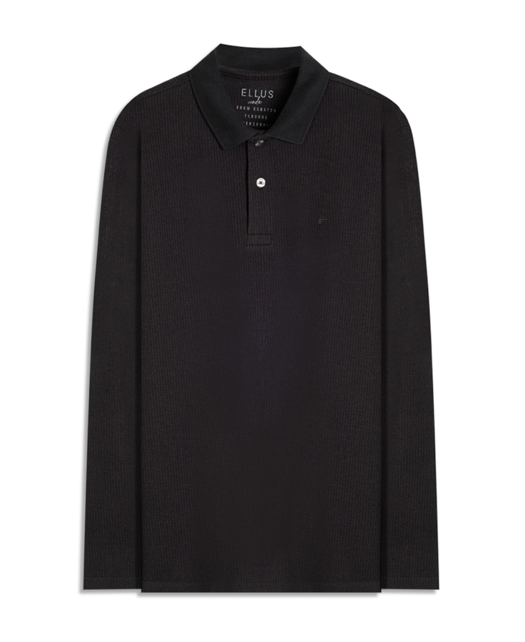 Polo Fine Tranquilidade Ellus Classic Mc Preto