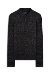 Polo Flamme Jersey Button Chumbo Mescla