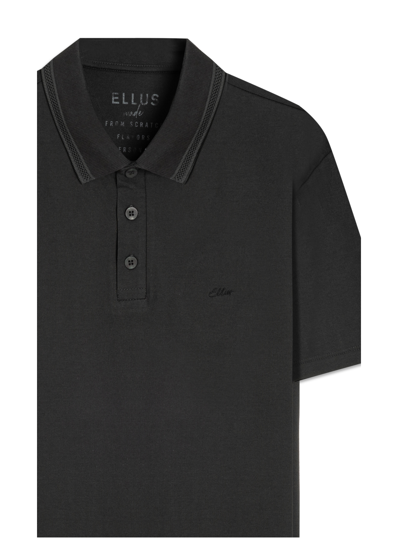 Polo Jacquard Texture Plumbo