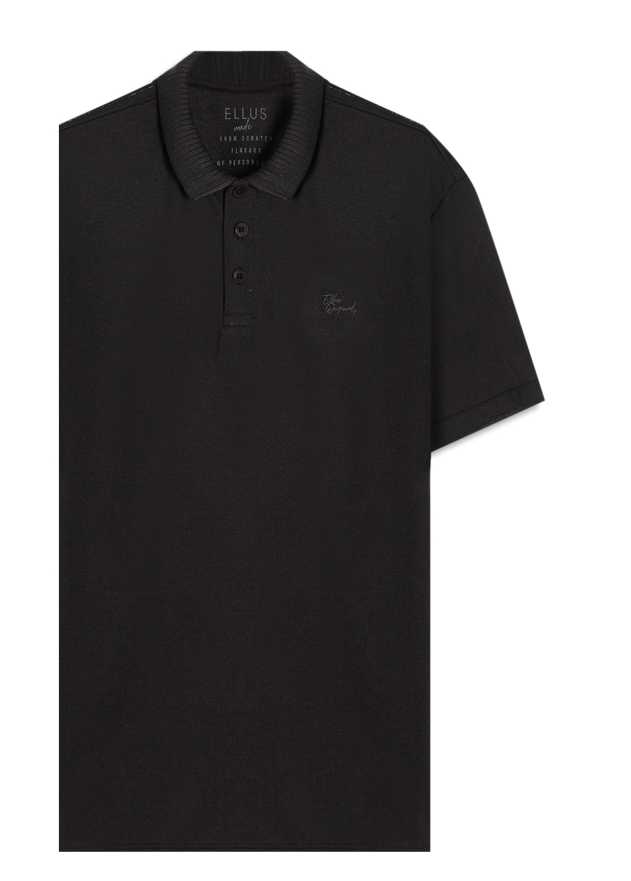 Polo Malha Crepe Ellus Original Preto