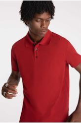 Polo Melange Easa Classic Vermelho Mescla