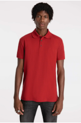 Polo Melange Easa Classic Vermelho Mescla