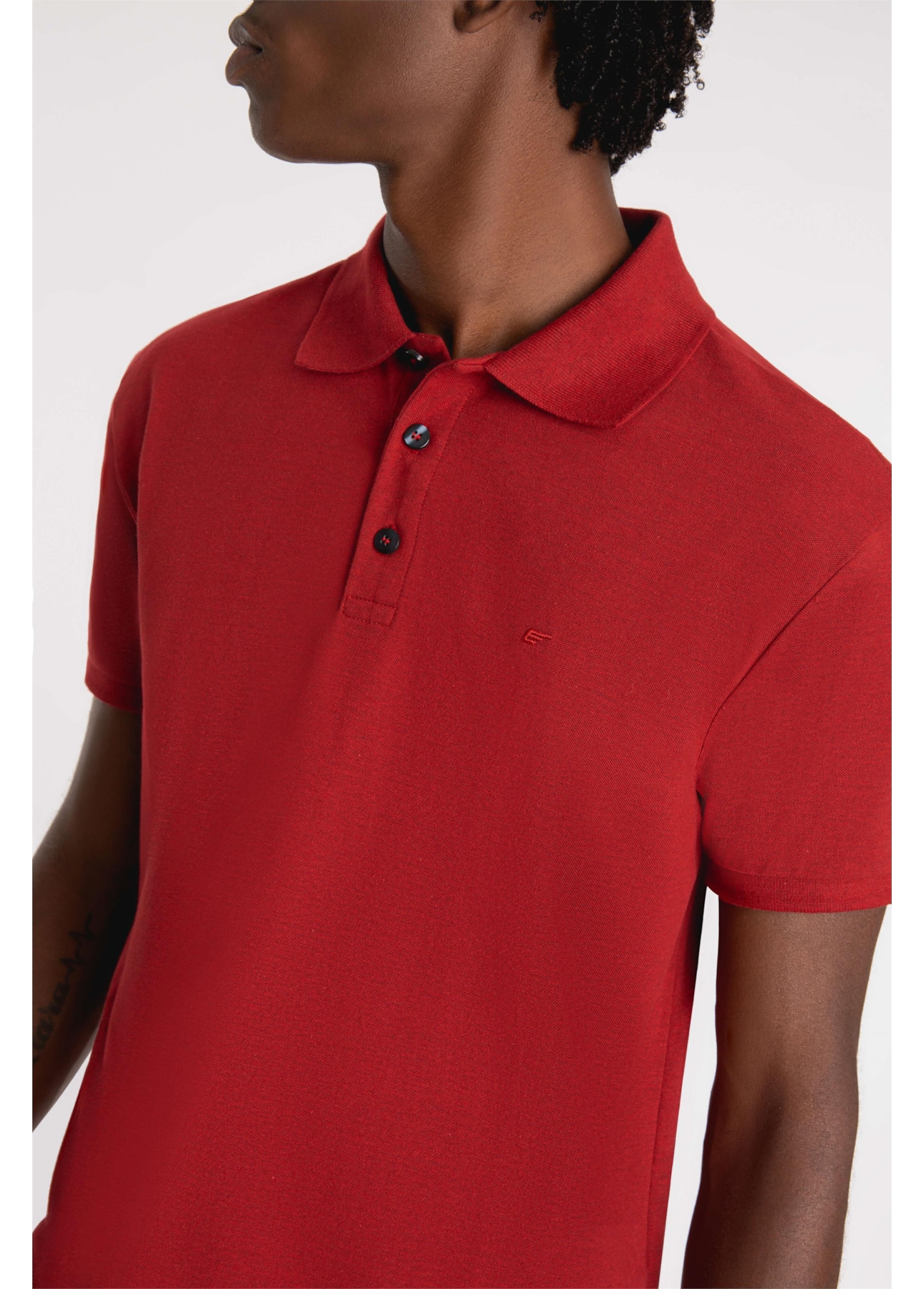 Polo Melange Easa Classic Vermelho Mescla