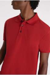 Polo Melange Easa Classic Vermelho Mescla