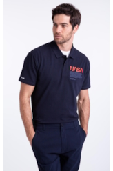 Polo Nasa Work Dark Navy