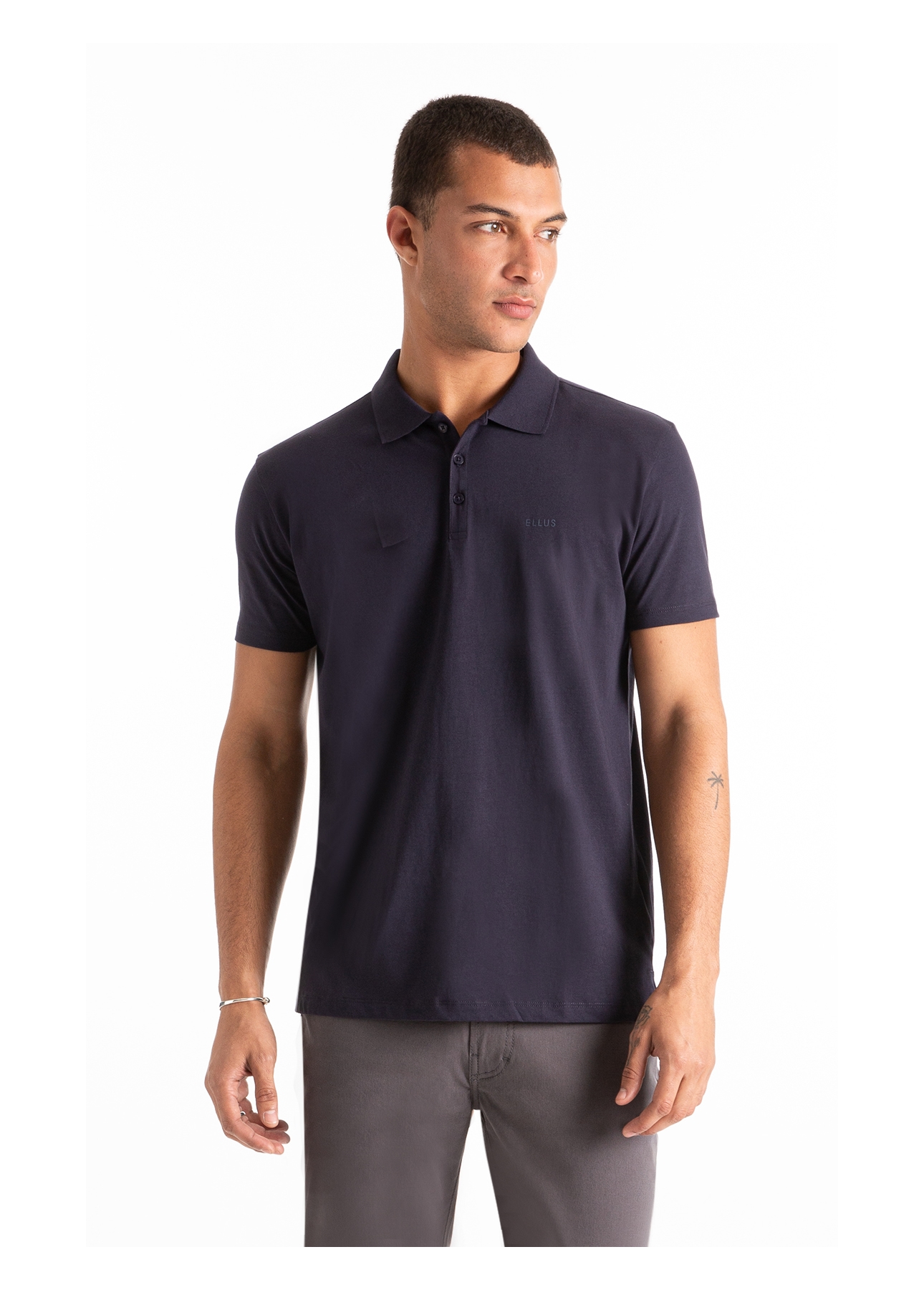 Polo Pima Easa Mirror Dark Navy